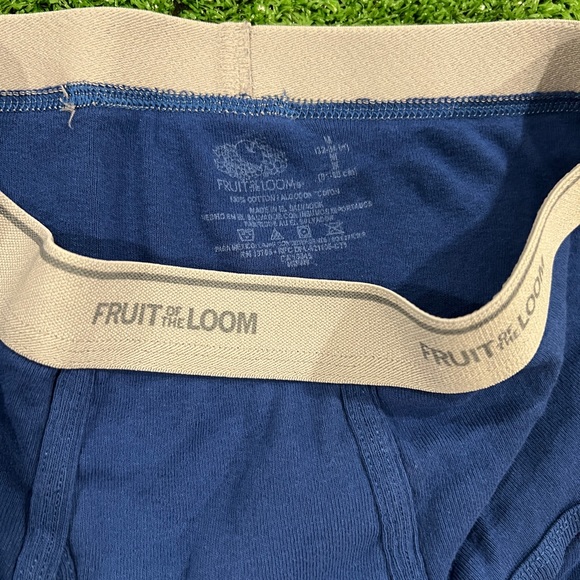 🩲 ⭐️ BLUE MEDIUM FRUIT OF THE LOOM CUSTOM COTTON BRIEFS - Picture 3 of 4